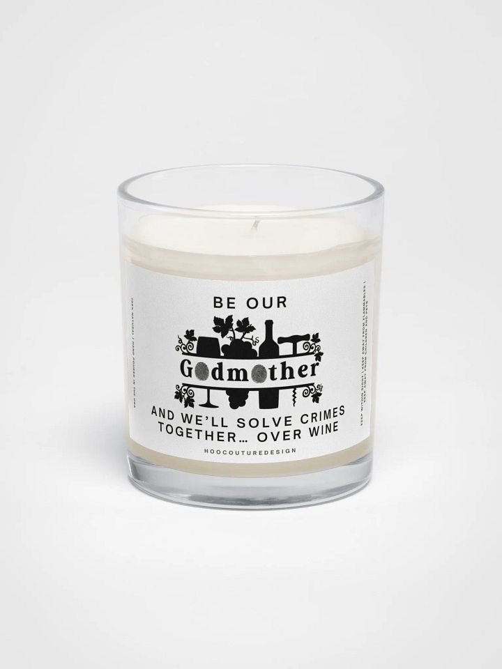 Funny gift for a wine lover godmother - True-crime - Soy wax vegan candle product image (2)