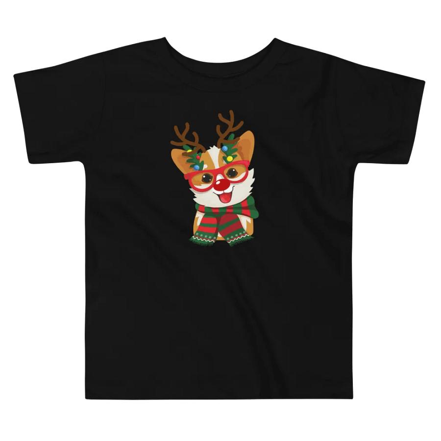 Festive Reindeer Dog Toddler T-Shirt product image (6)