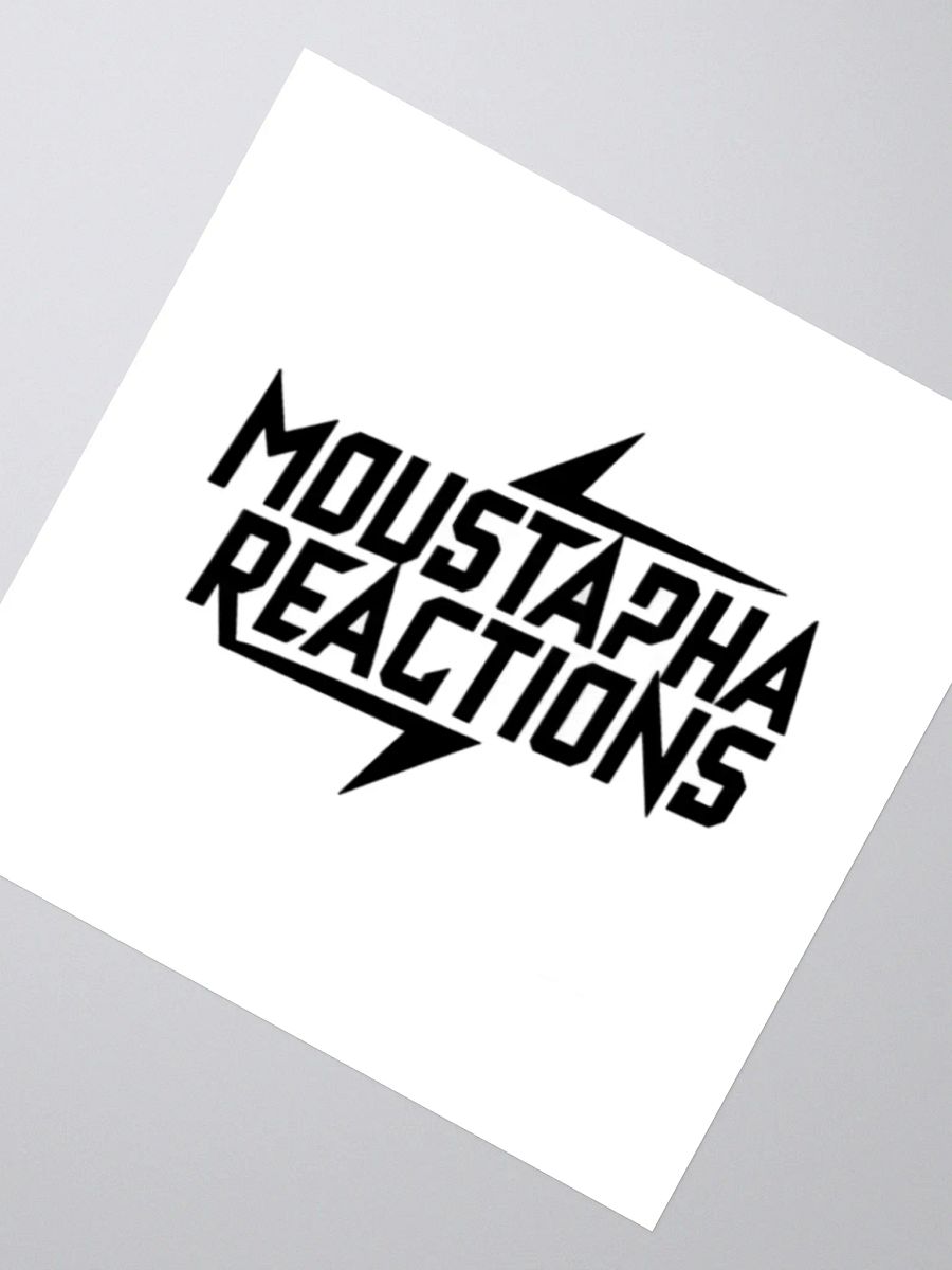 Moustapha Reactions Electric Vibes Kiss Cut Stickers - Black_White product image (2)