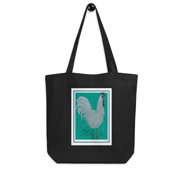 Eco Friendly Tote Bag with Chicken and Green Background product image (2)