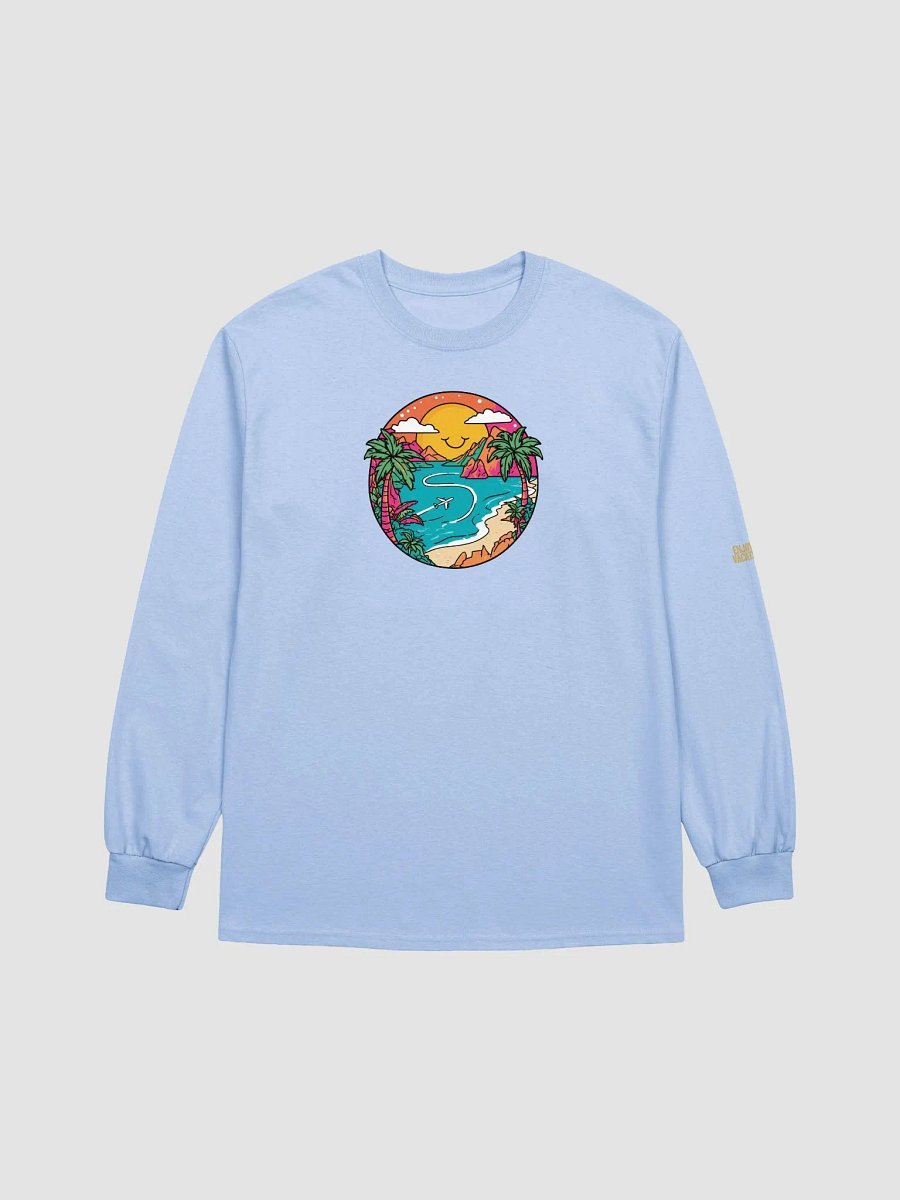 Gildan Ultra Cotton Long Sleeve T-Shirt | AI Design travel icon product image (1)
