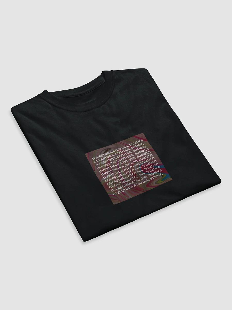 OVERSTIMULATED GIRL SUMMER trippy black eco tee product image (4)