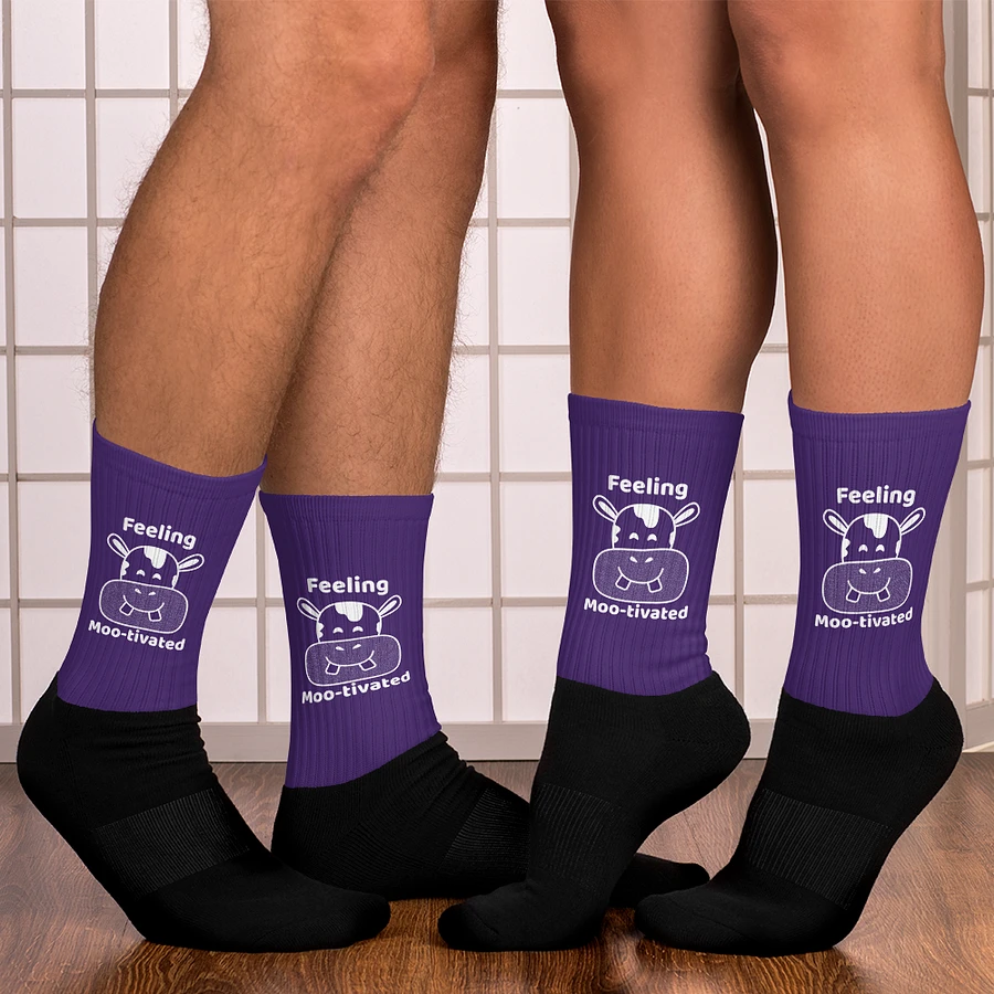 Feeling Mootivated Purple Cow Socks product image (8)