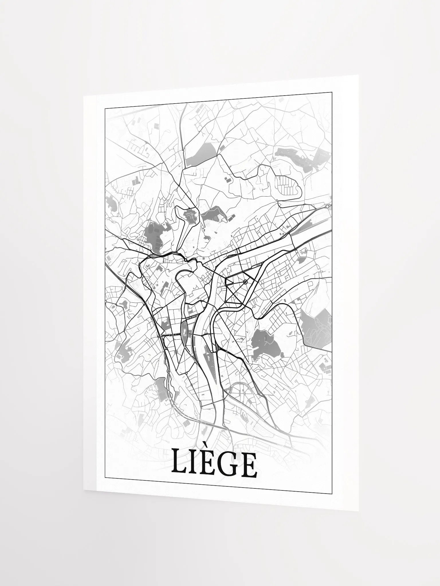 Liège, Belgium, city map print product image (8)