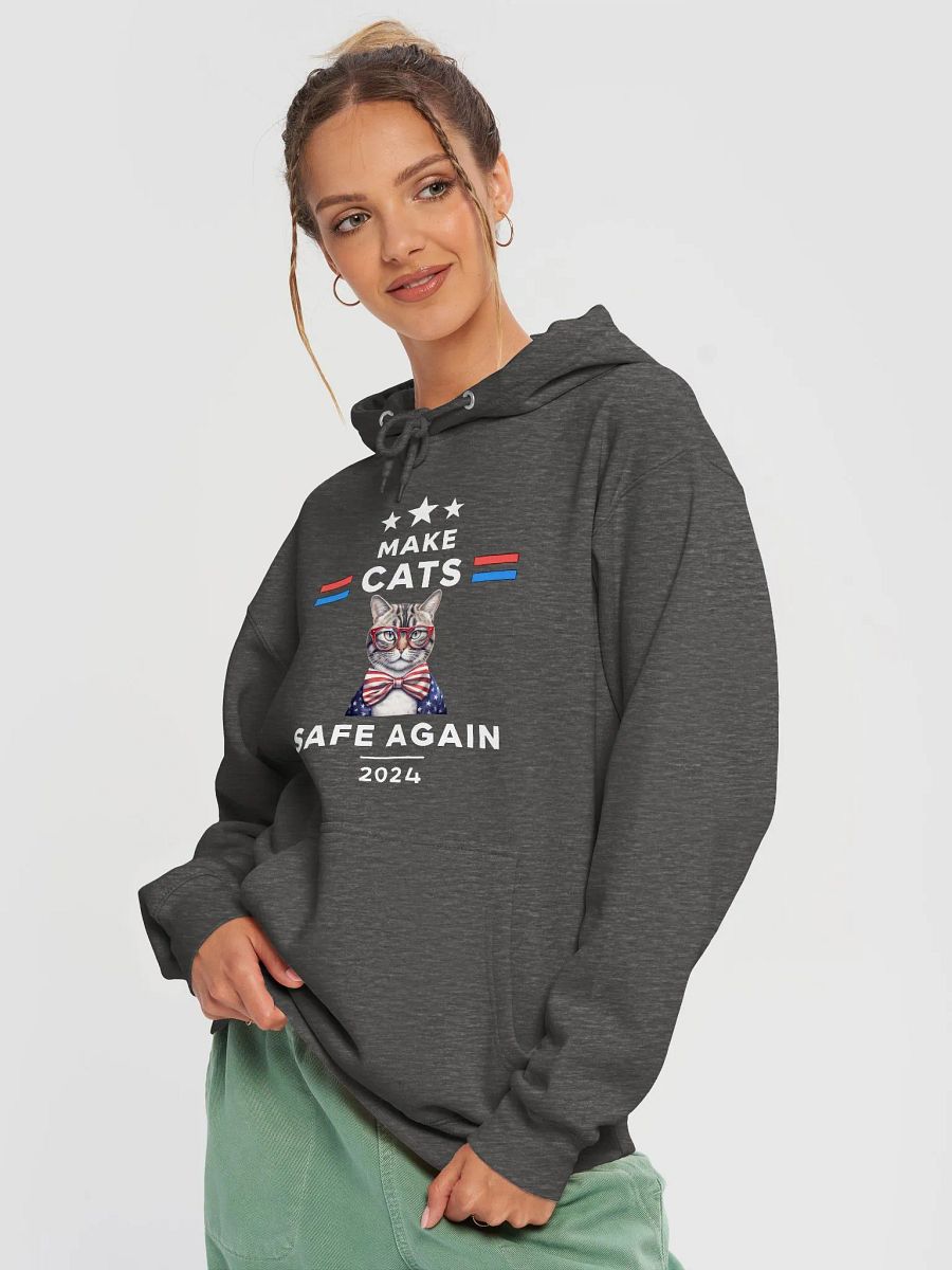 Make Cats Safe Again Funny Cat Election 2024 Debate Quote Hoodie product image (4)