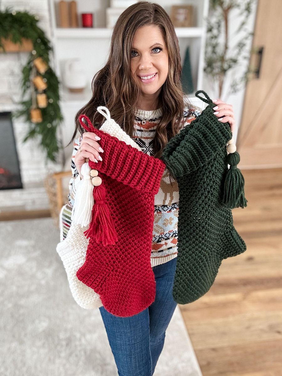 Holiday Weave Stocking Crochet Pattern product image (4)