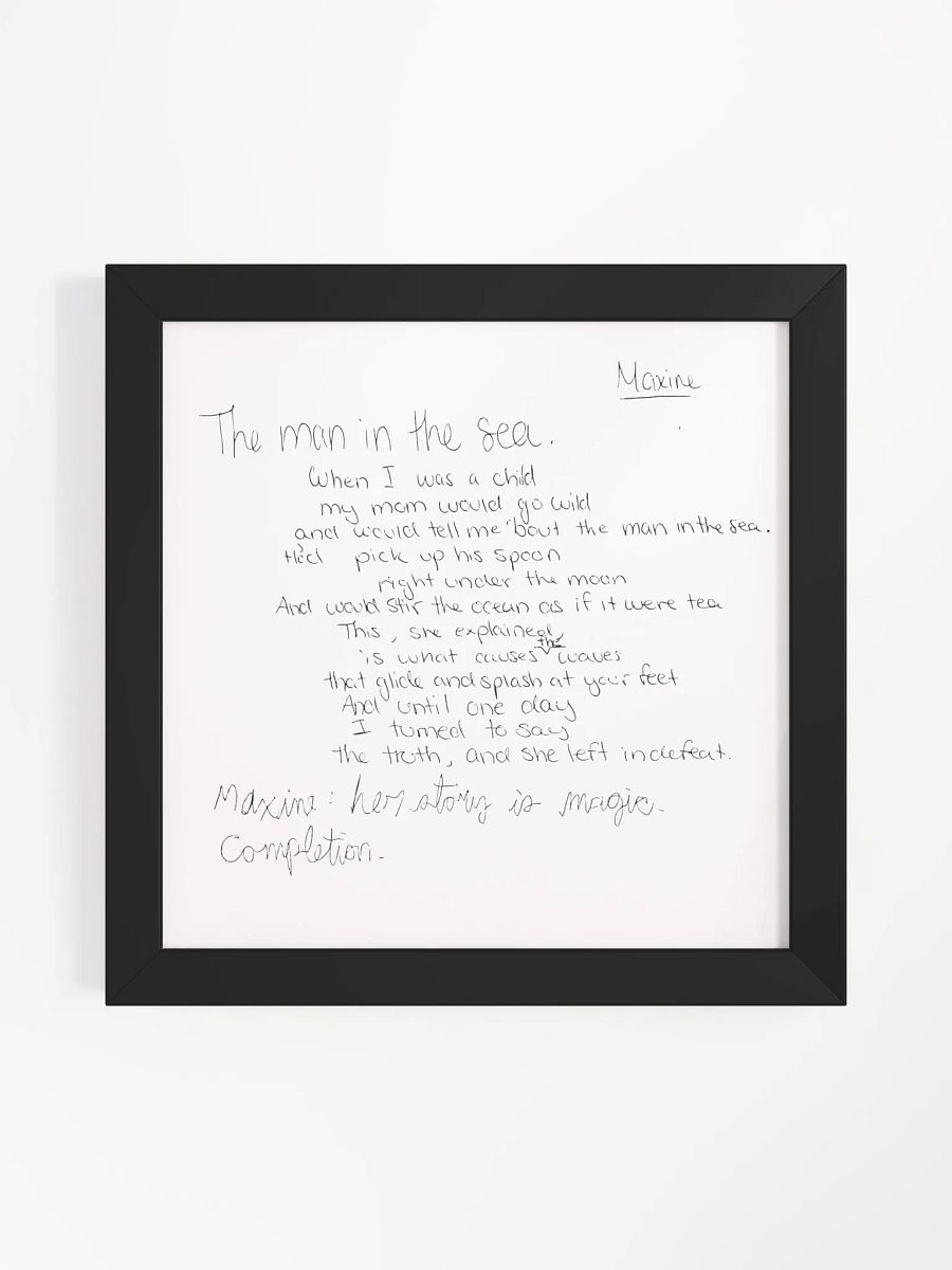 The Man in the Sea: Original Poem - Poster Print (Framed) product image (2)