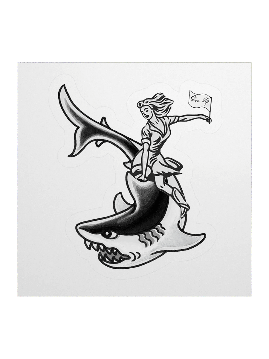 Shark Rider Cut Stickers product image (2)