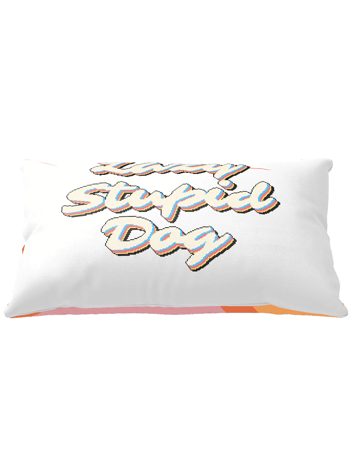 "Lazy Stupid Dog" Retro Pixel-Art Pillow product image (1)