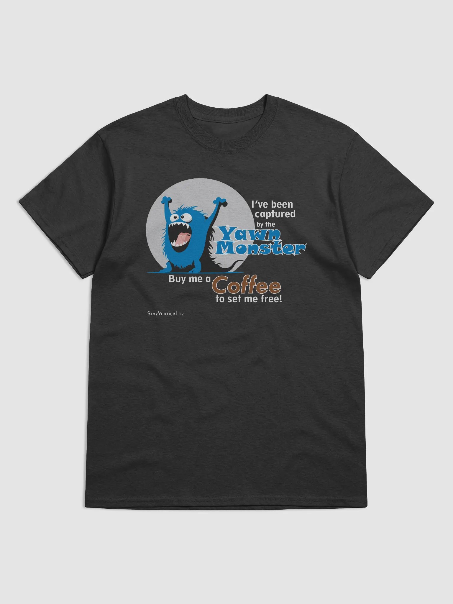Blue Yawn Monster buy me Coffee t-shirt product image (1)
