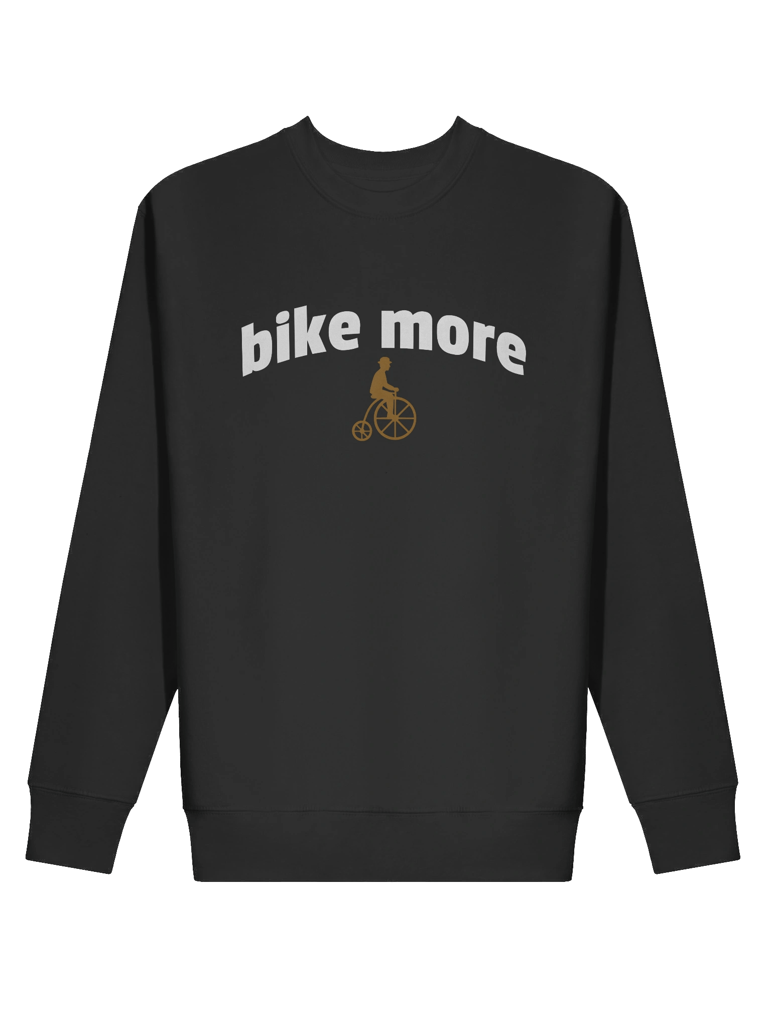 Bike More Sweatshirt with vintage penny-farthing bicycle icon product image (12)