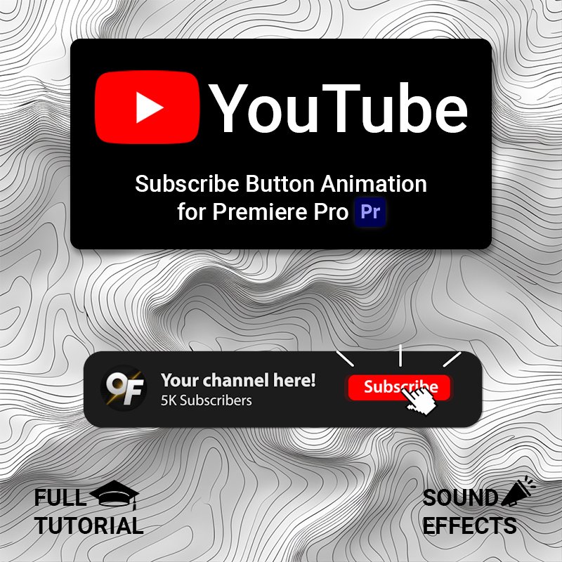 Custom YouTube Sub Button Animation | Call To Action Overlay | Drag & Drop | Digital Download product image (1)