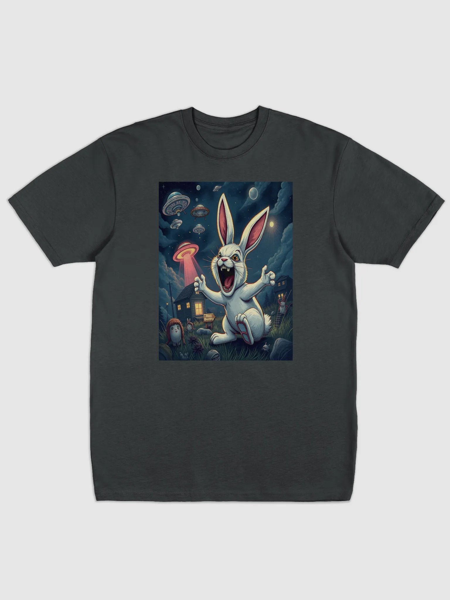 Bad Bunnie Drones Attack Heavy T-Shirt product image (3)