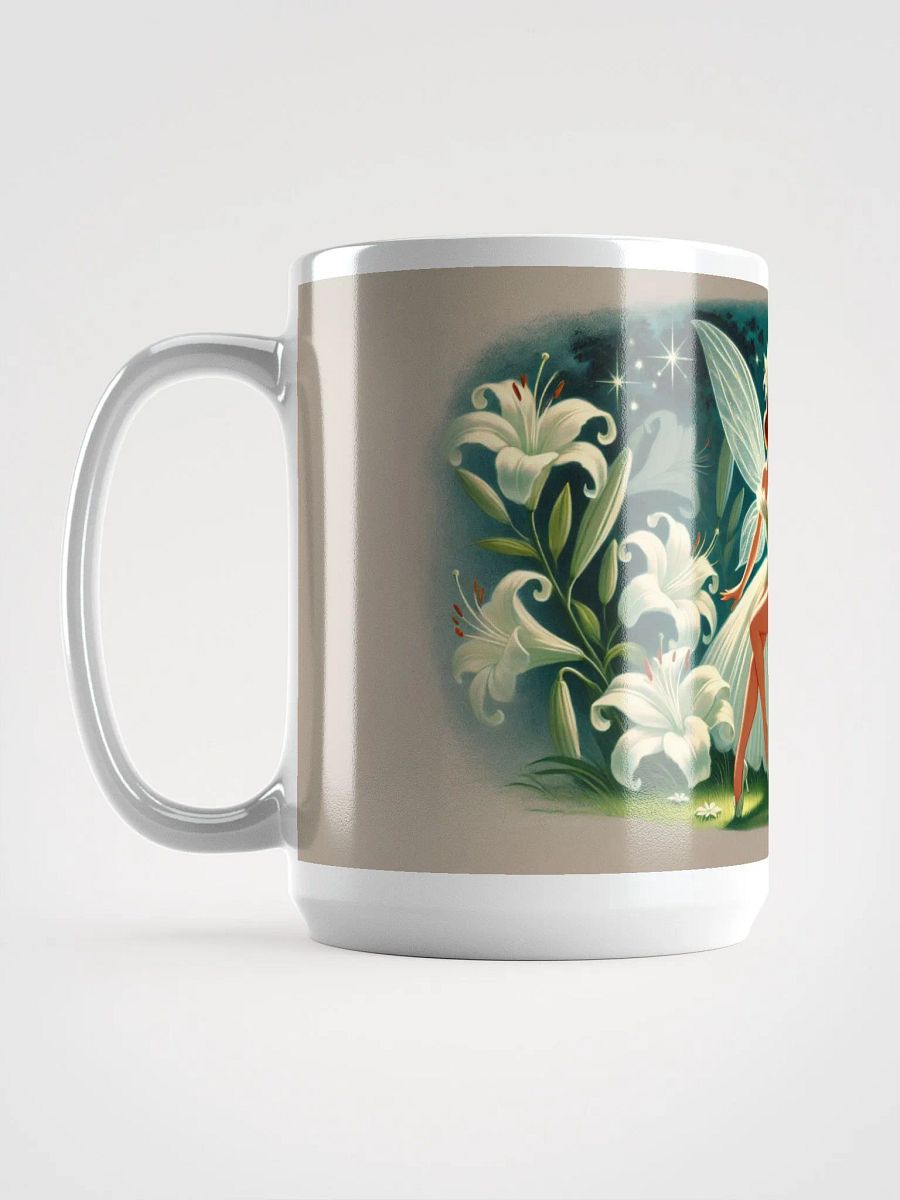 Enchanted Lily Fairy 15 oz White Glossy Mug product image (6)