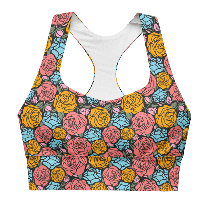 Rose Garden Longline Sports Bra product image (1)