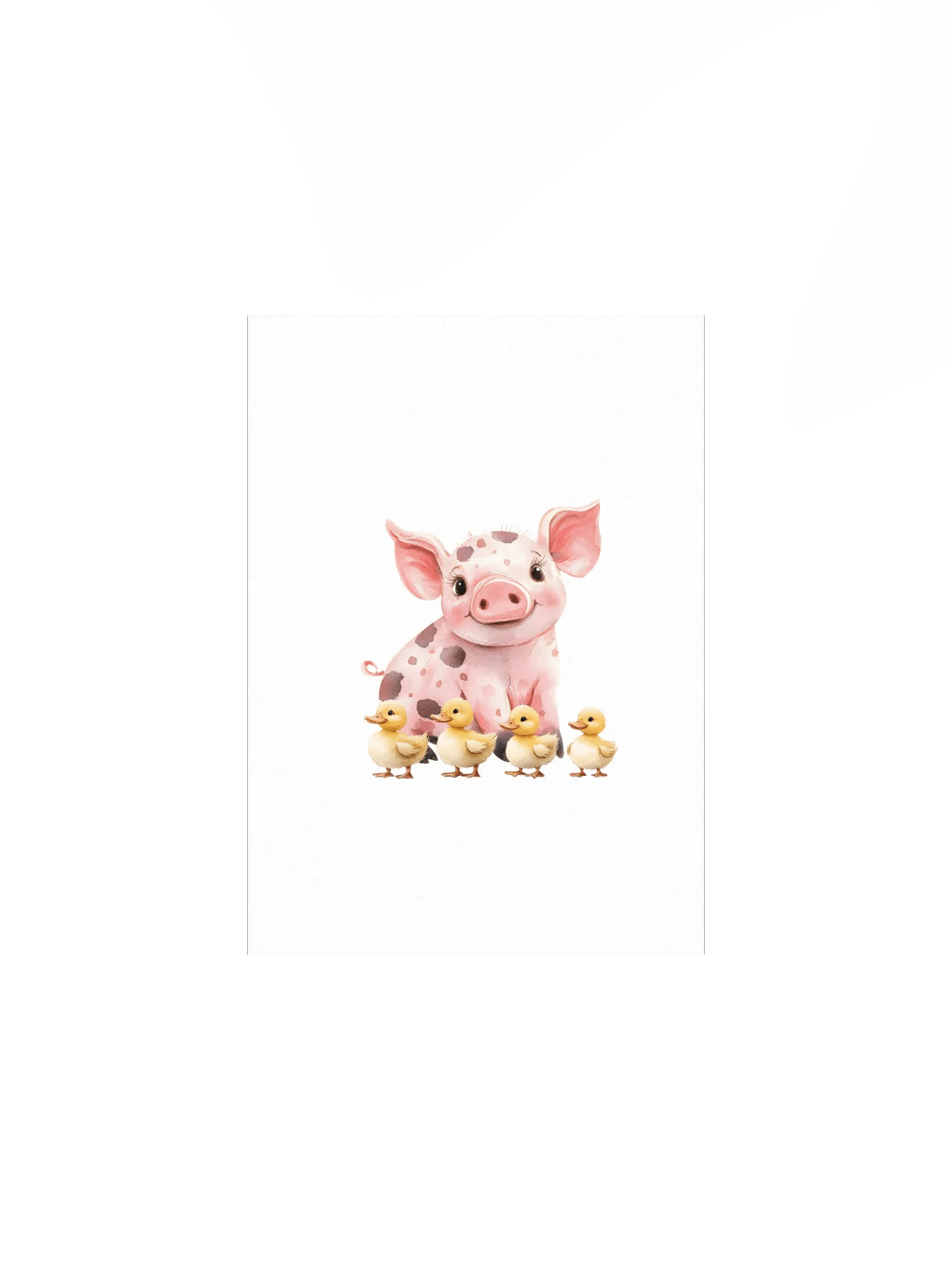 Little chicks and Pig Barnyard Nursery Decor Print product image (2)