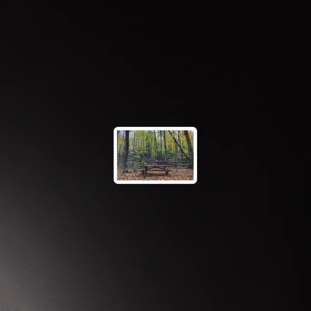 Nature Picnic Table in the Fall Die-Cut Magnet product image (3)