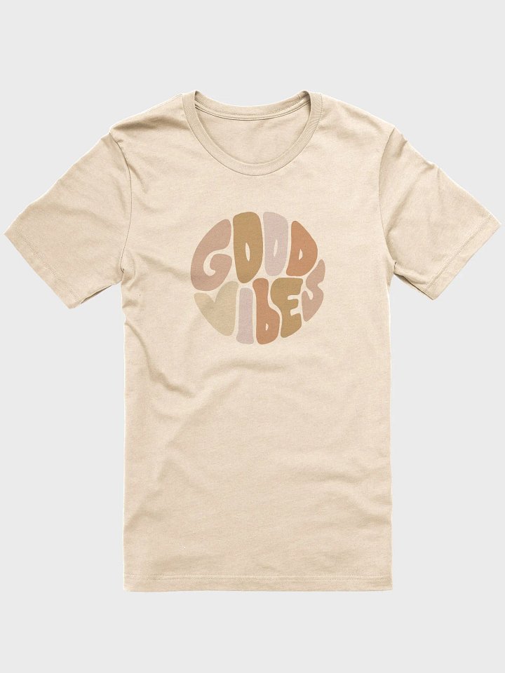 GOOD VIBES - Cream Basic Tee product image (1)