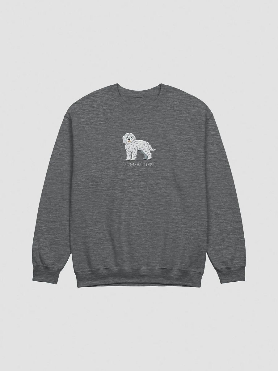 Cock-A-Poodle-Doo Sweatshirt (Embroidered) of a Cockapoo(White) product image (7)