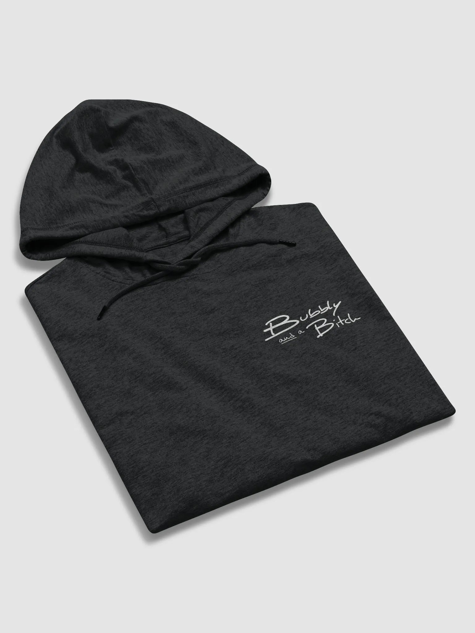Bubbly and a B*tch (sm. white design) printed lightweight hoodie product image (5)