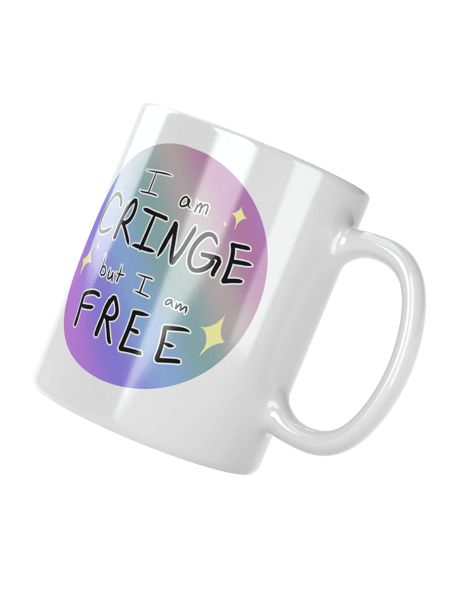 'Cringe but Free' Mug (Handle Right of Design) product image (2)