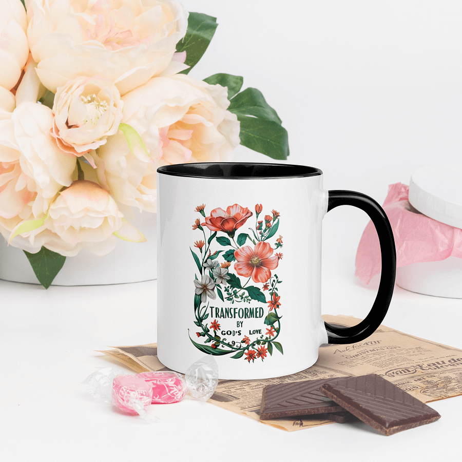 Transformed By God's Love Symmetrical Floral Bliss Ceramic Mug product image (3)