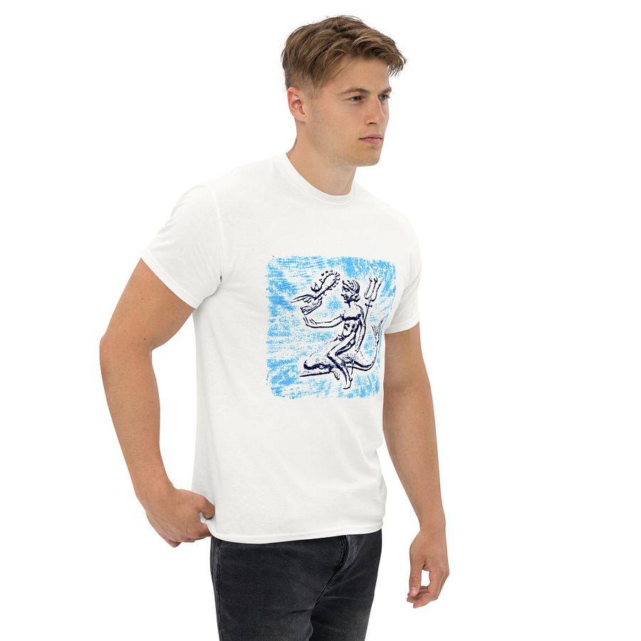 Taras Riding Dolphin Authentic Greek Art 3rd Century BC, White T-Shirt product image (3)