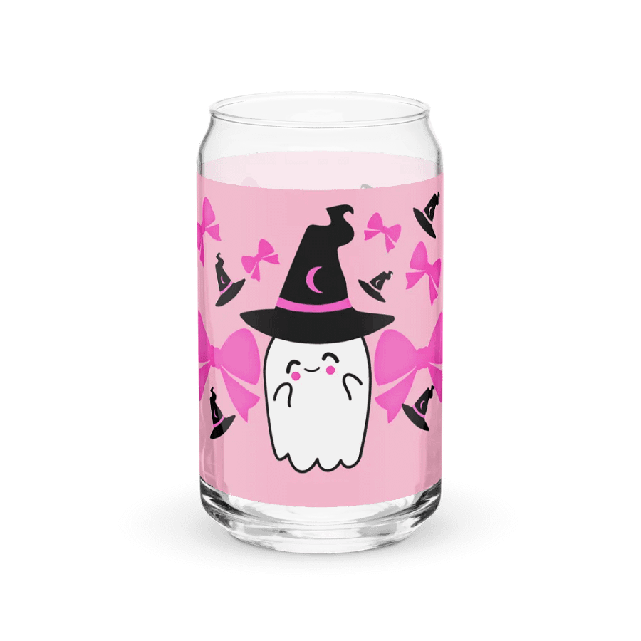 Coquette Spooky Pink Ghost Glass Tumbler product image (3)