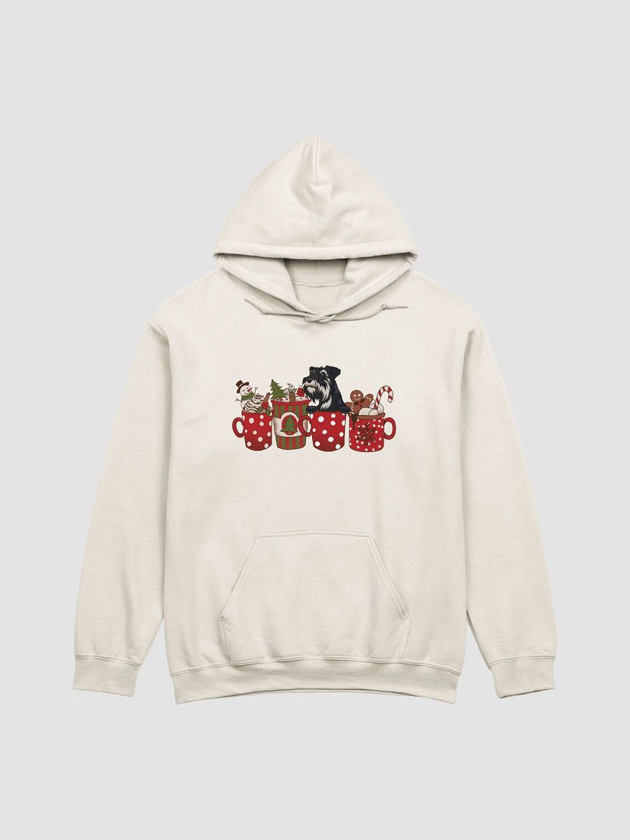 Cute Standard Schnauzer in a Christmas Cup Hooded Sweatshirt | Funny Christmas Pup in a Cup product image (19)