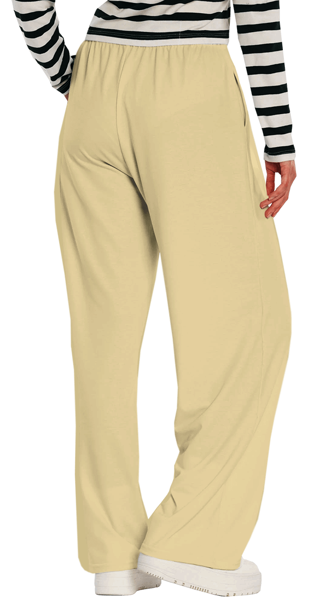 Plain Color Butter Wide-Leg Pants product image (3)