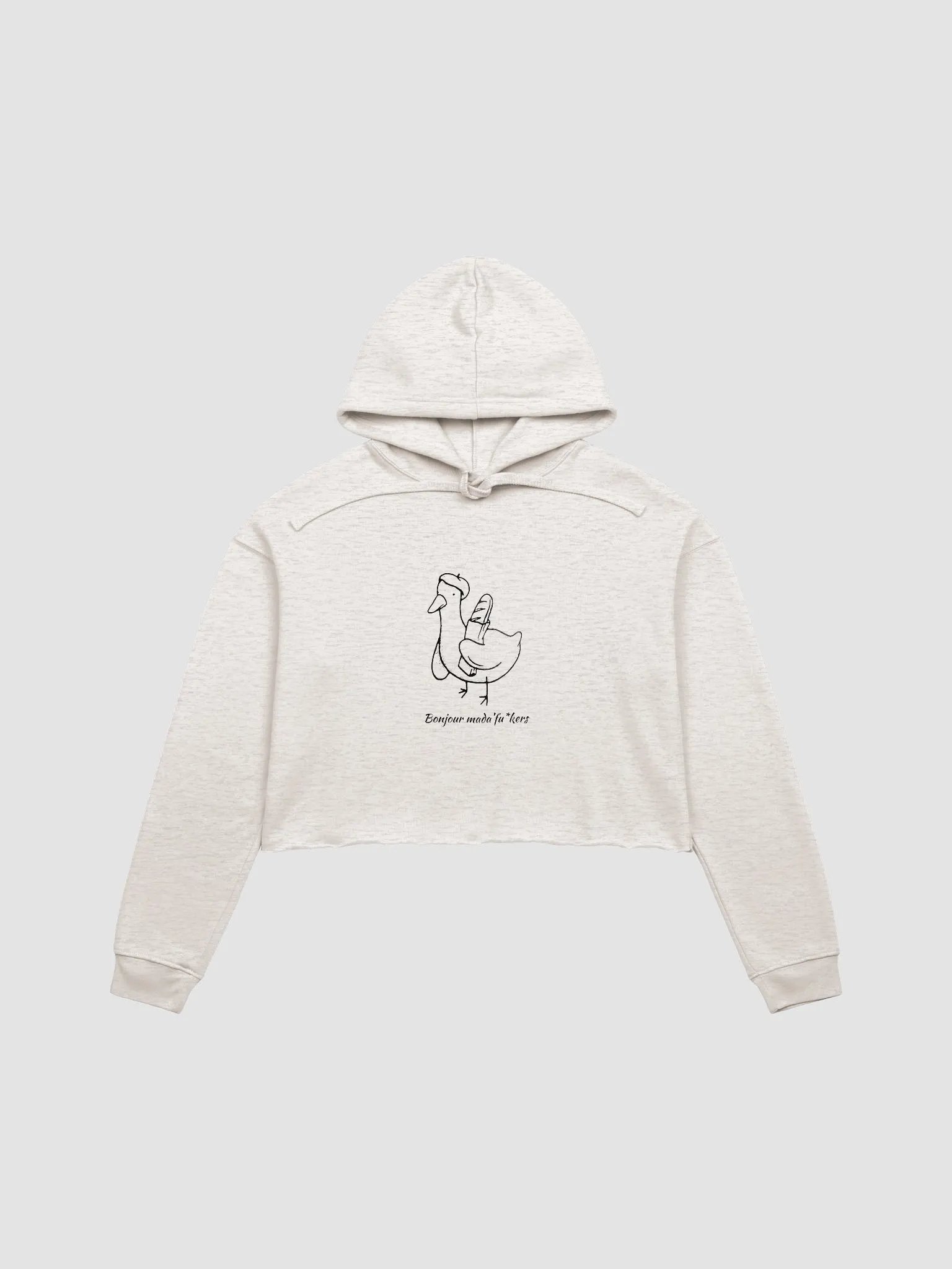 Sarcastic Meme French Goose Crop Hoodie product image (3)