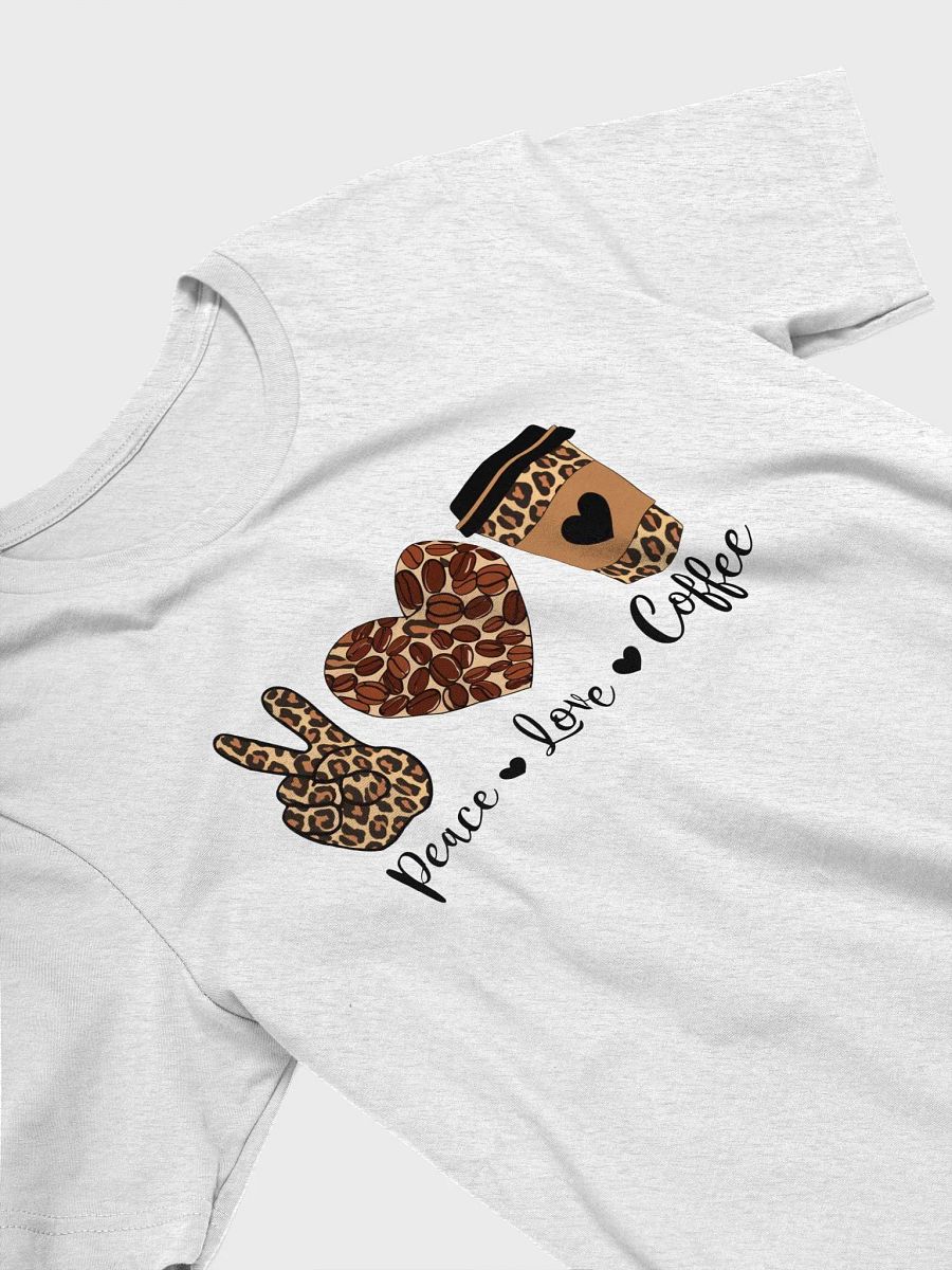 Leopard Peace Love Coffee T-Shirt product image (2)