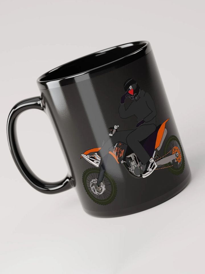 Heart-hand on Bike Black Mug product image (1)