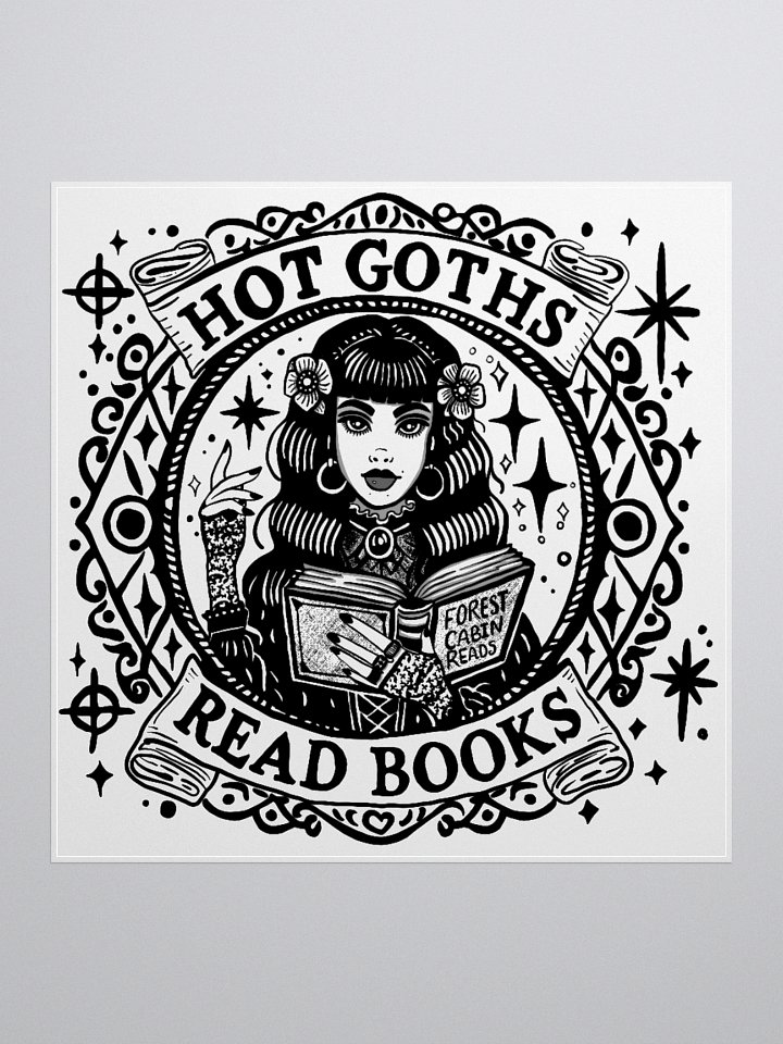 " HOT GOTHS READ BOOKS " Sticker product image (1)