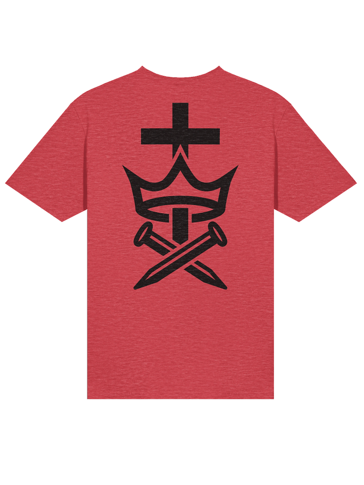 Faithful Until Death Christian T-Shirt – Cross, Crown, and Nails Design (Revelation 2:10) product image (2)
