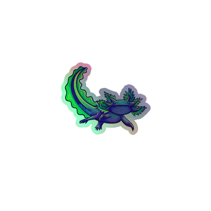 blue axolotl sticker product image (1)