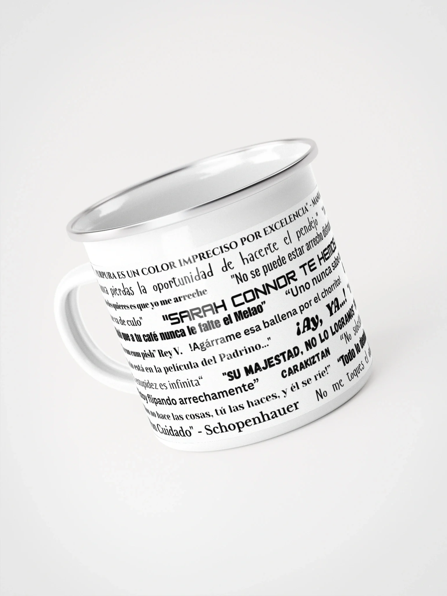 Taza de Peltre sabiduria qsvt blanca product image (4)