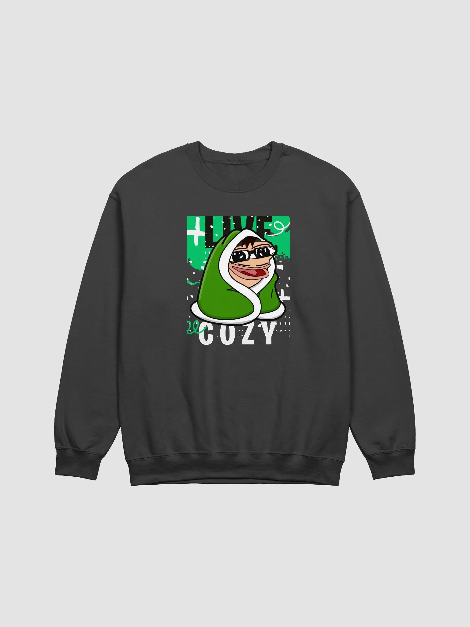 Live Cozy Crewneck (Black Edition) product image (1)