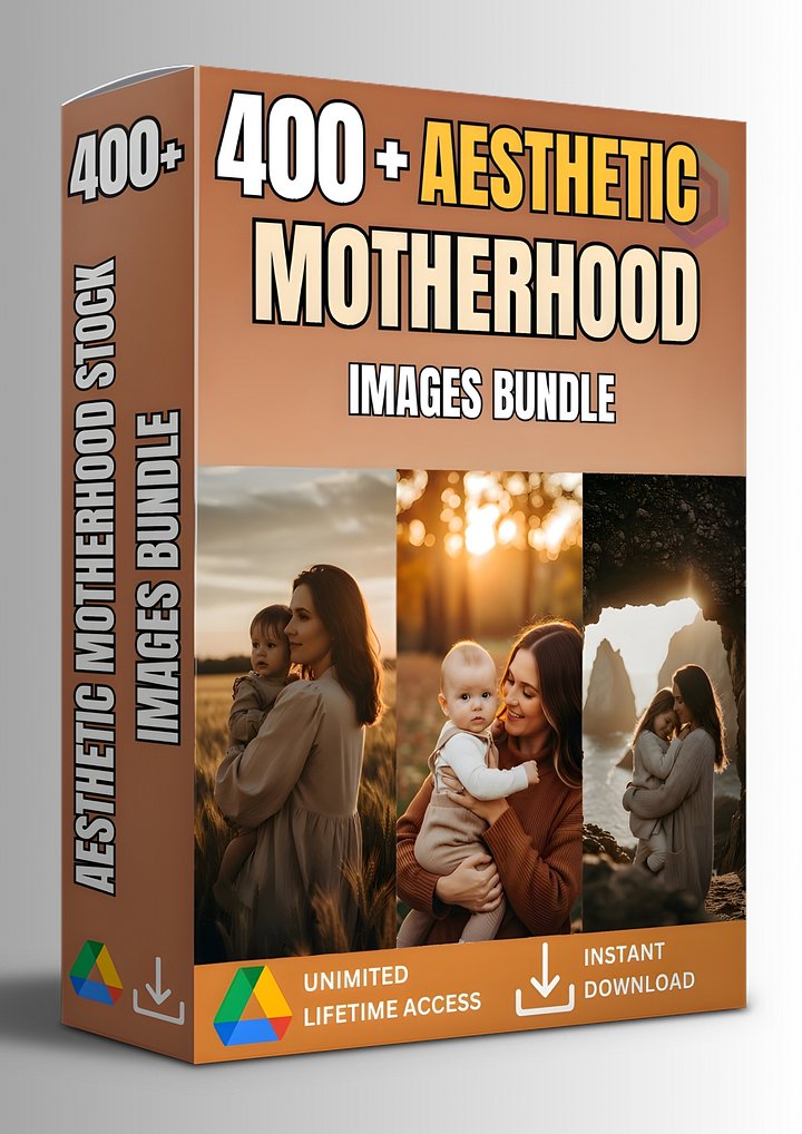 400+ AESTHETIC MOTHERHOOD STOCK PHOTOS BUNDLE FOR HEARTWARMING VISUALS product image (1)