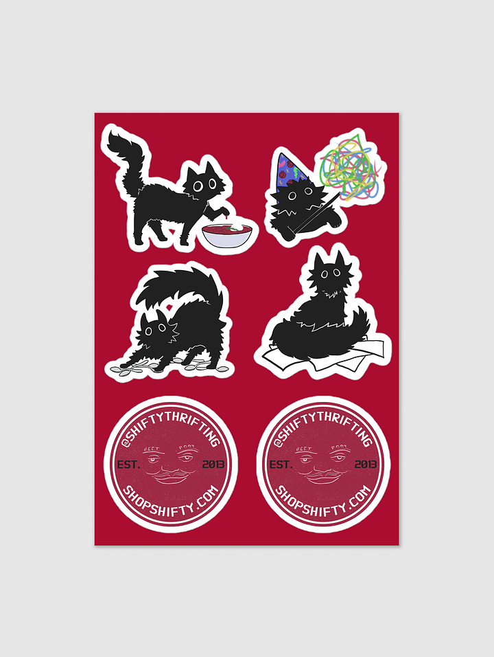my CAT kiss cut sticker sheet product image (1)