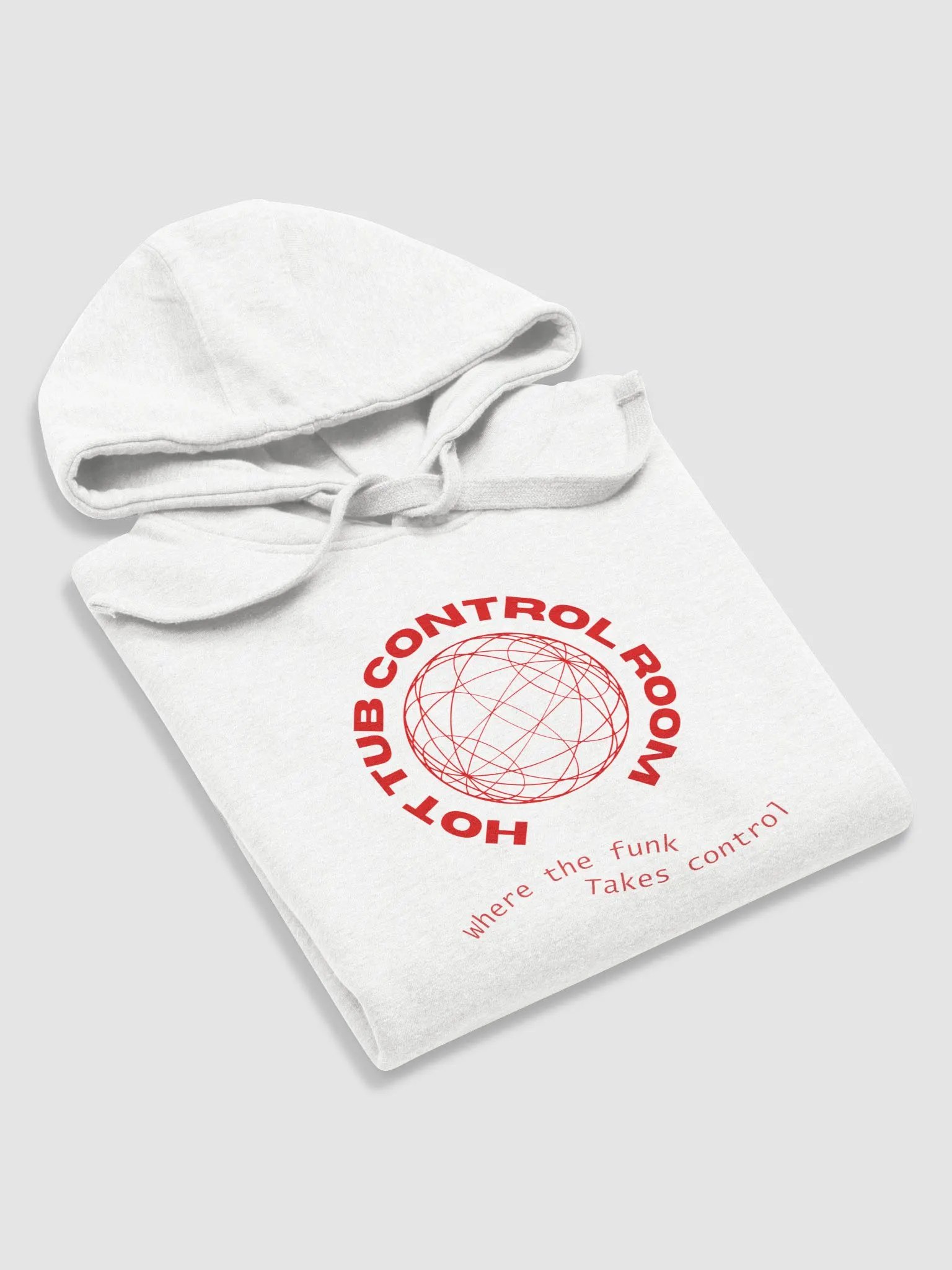 Logo hoodie white/red product image (5)