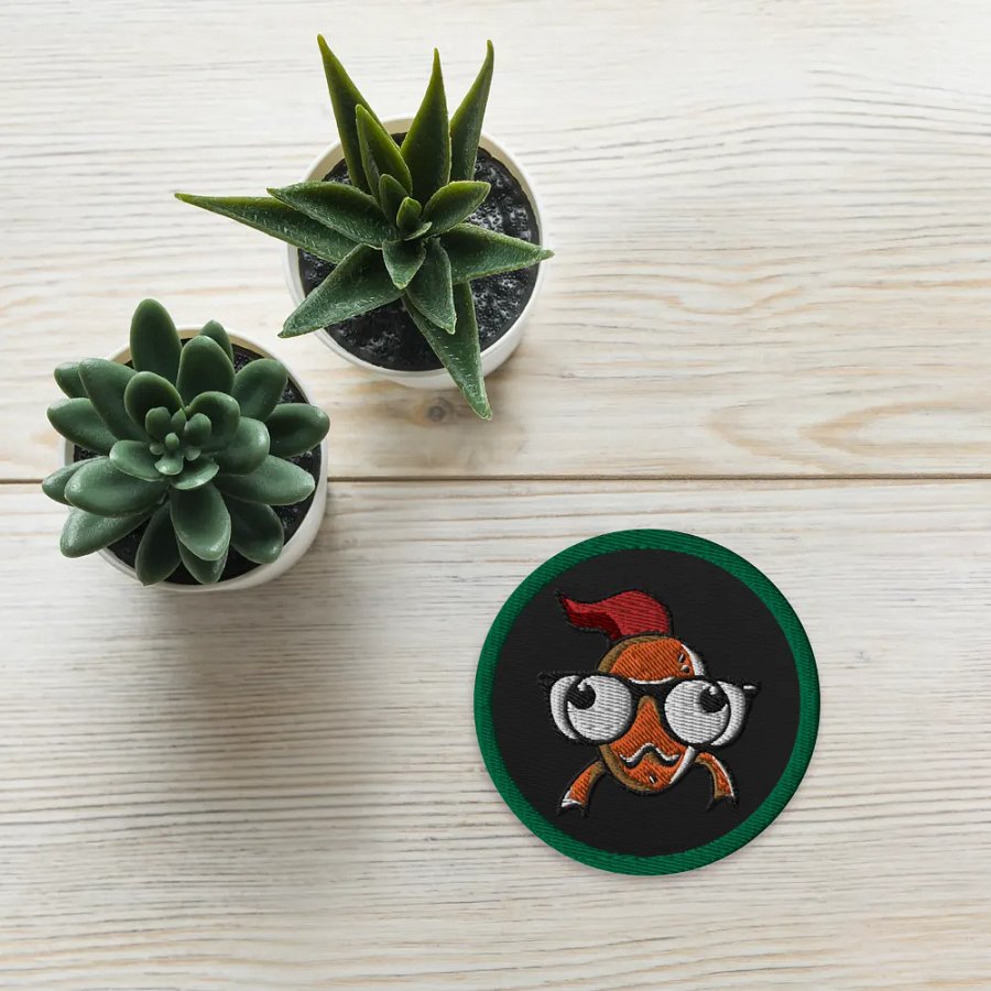 FEESH Logo Circle Patch [green border] product image (6)
