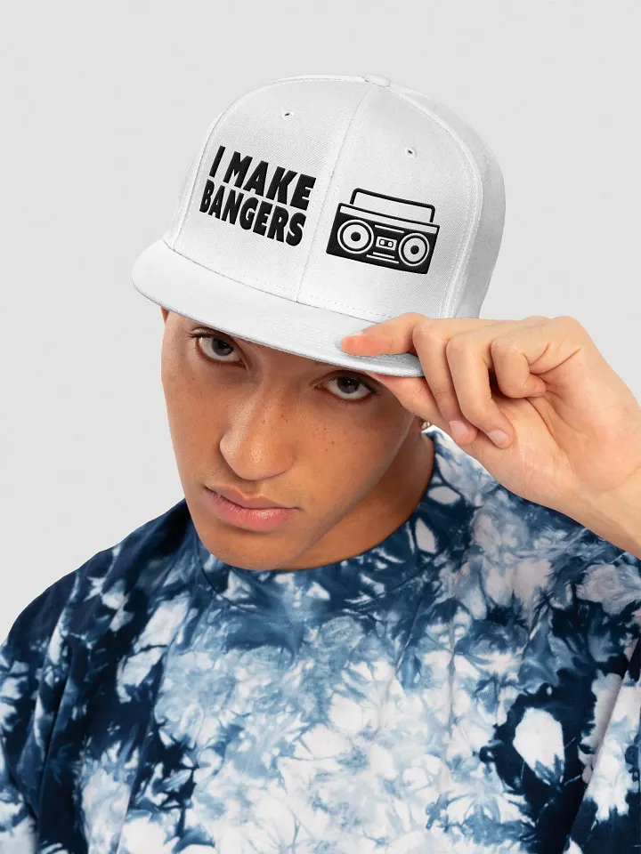 I Make Bangers - Black Text Snapback Flatbrim product image (2)