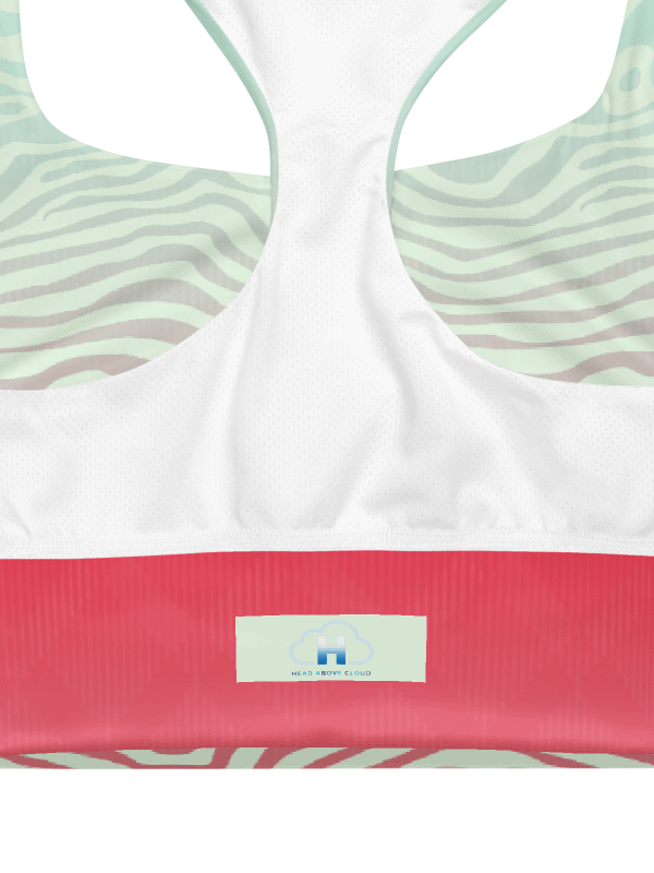 Mint Zebra Recycled Longline Sports Bra product image (3)
