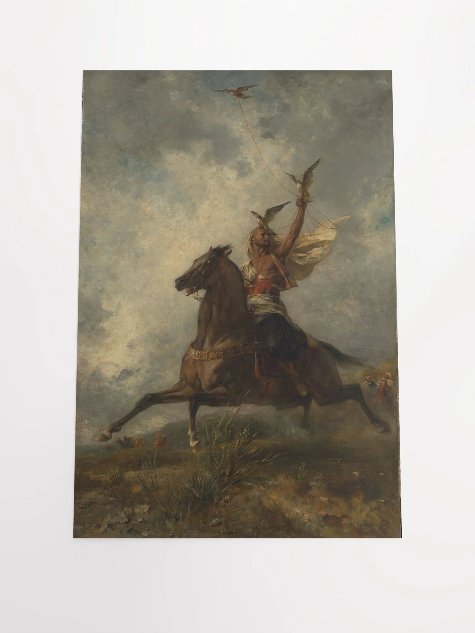 Digital copy The Arab Falconer By Eugène Fromentin French 1864/Enhanced Matte Paper Poster (in) by Allcolor product image (1)