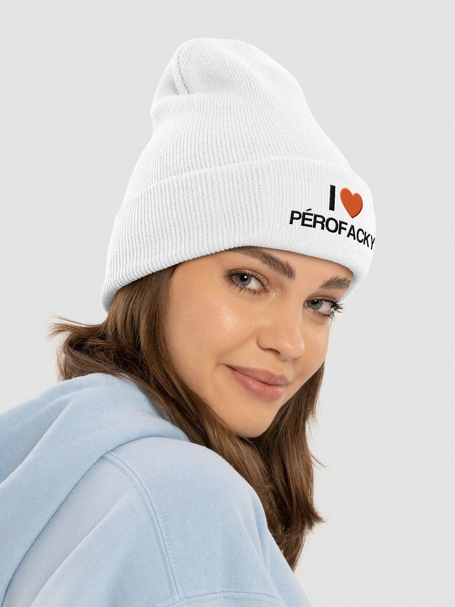 I ♥️ Perofacky beanie white product image (4)