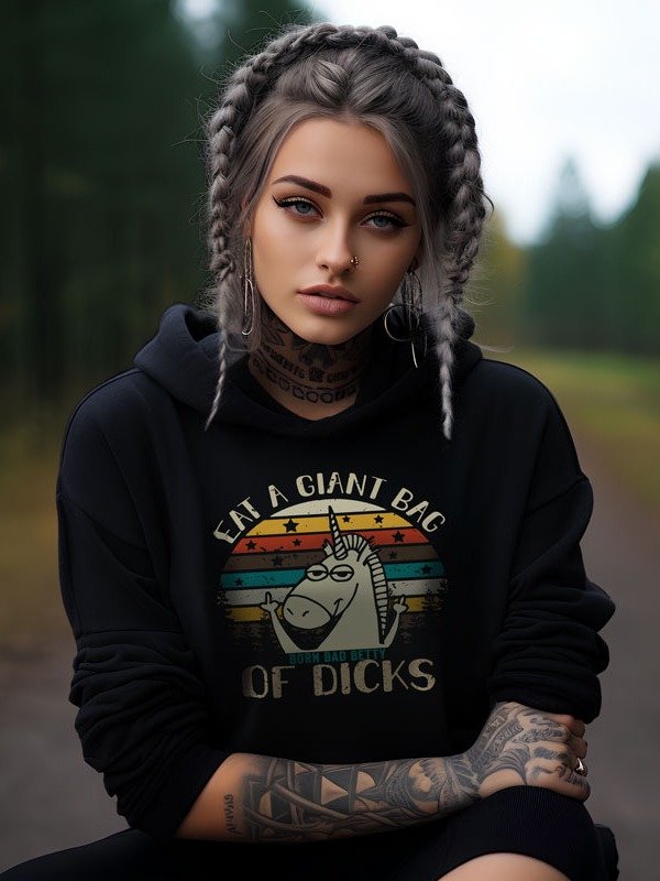 Smug Unicorn Retro Women's Hoodie product image (1)