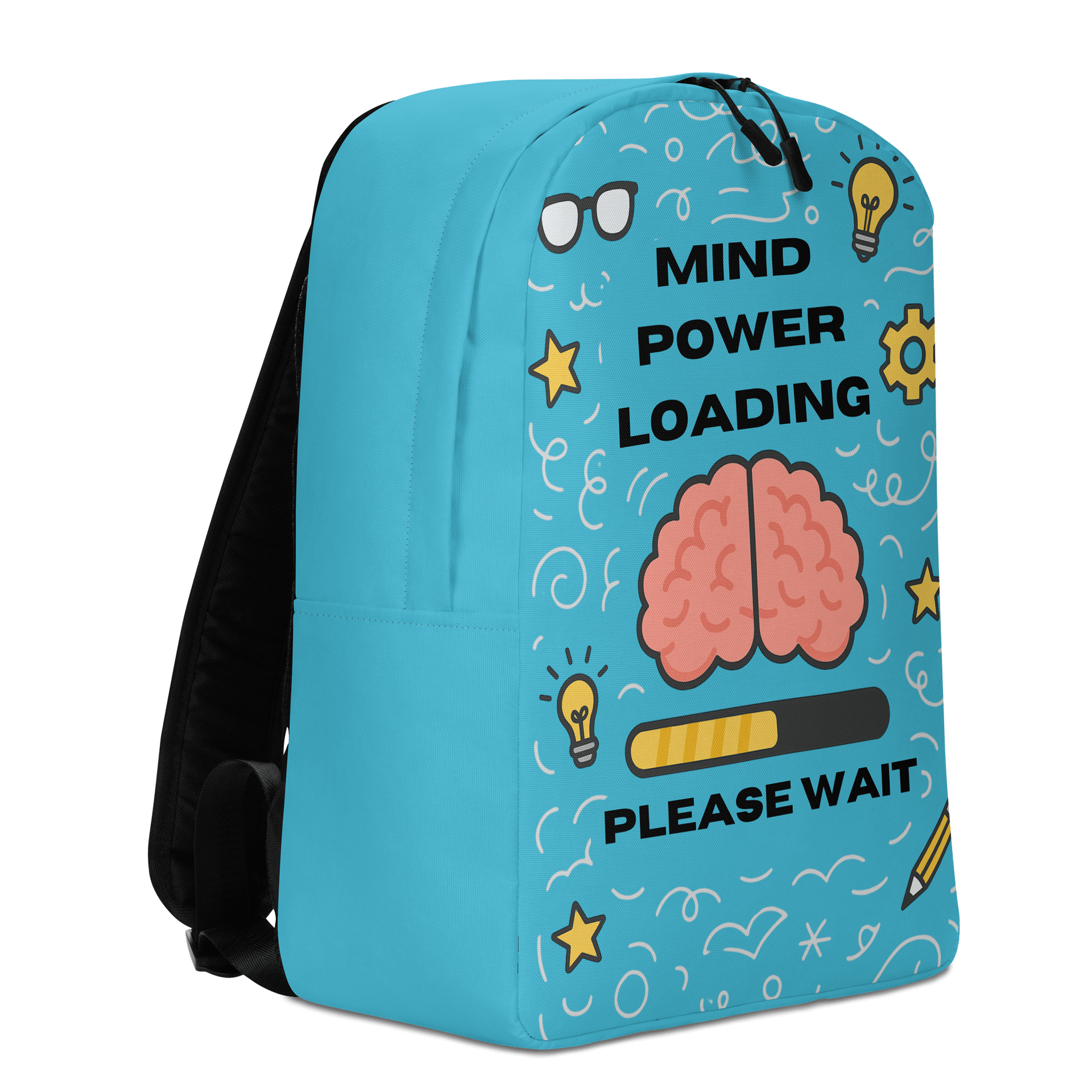 Mind Power Loading… Please Wait Backpack(Summer Sky Blue) product image (5)