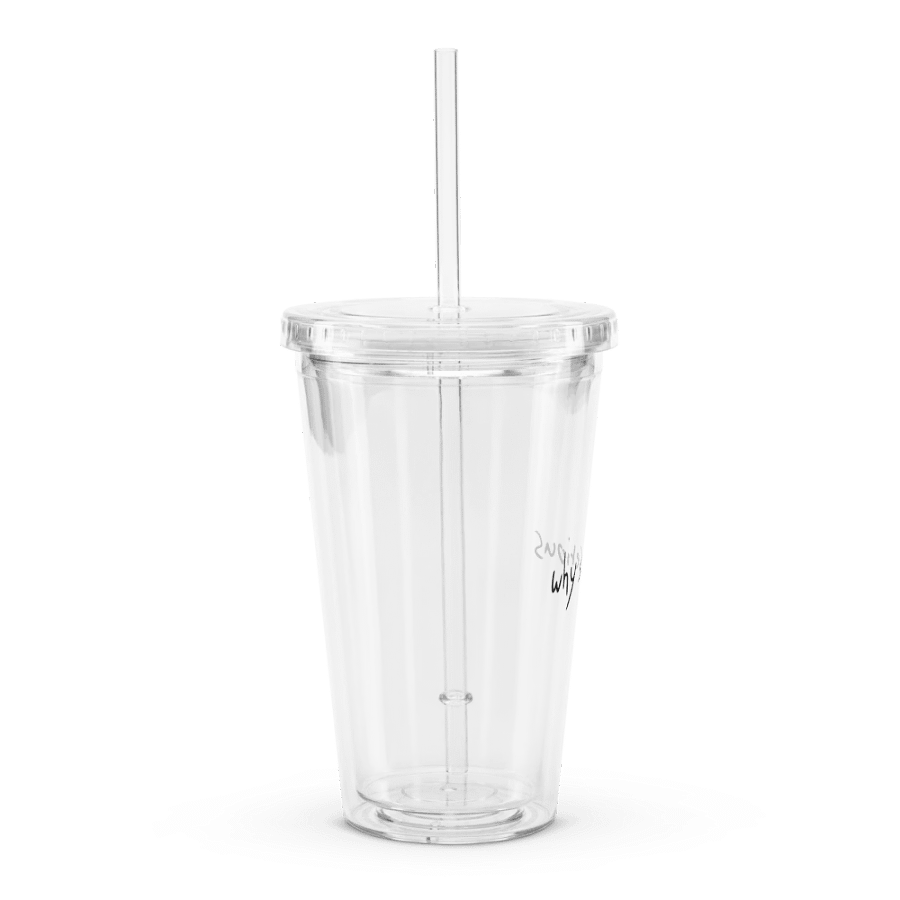 "why so serious" Double Wall Clear Plastic Tumbler product image (3)