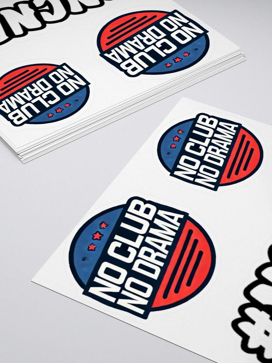 No Club No Drama Kiss Cut Stickers product image (10)